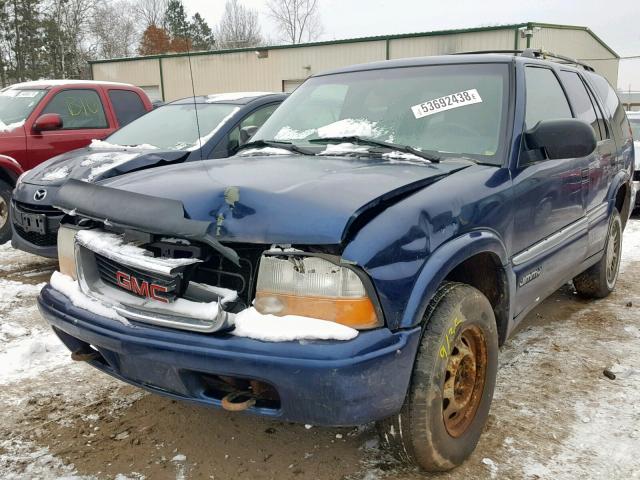 1GKDT13W0X2522032 - 1999 GMC JIMMY BLUE photo 2