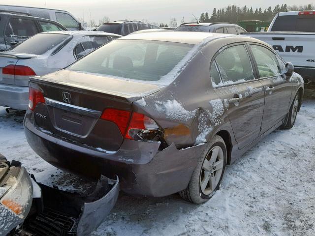 2HGFA16689H022721 - 2009 HONDA CIVIC LX-S GRAY photo 4