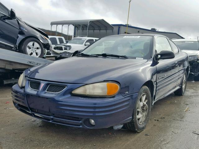 1G2NF12E31M568101 - 2001 PONTIAC GRAND AM S BLUE photo 2