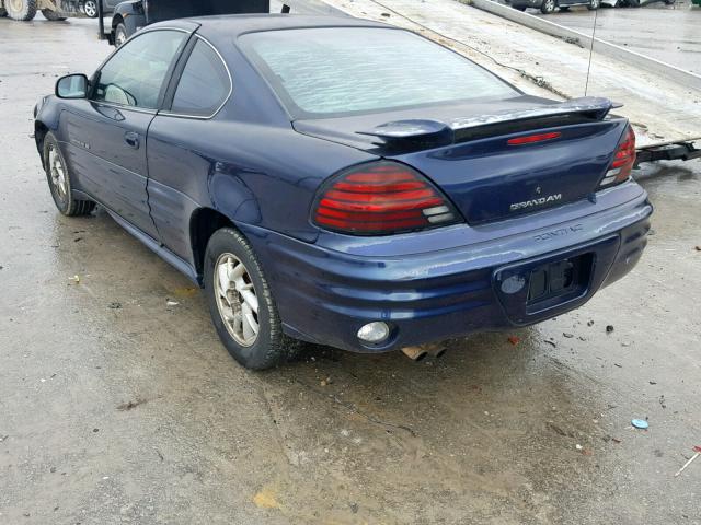 1G2NF12E31M568101 - 2001 PONTIAC GRAND AM S BLUE photo 3