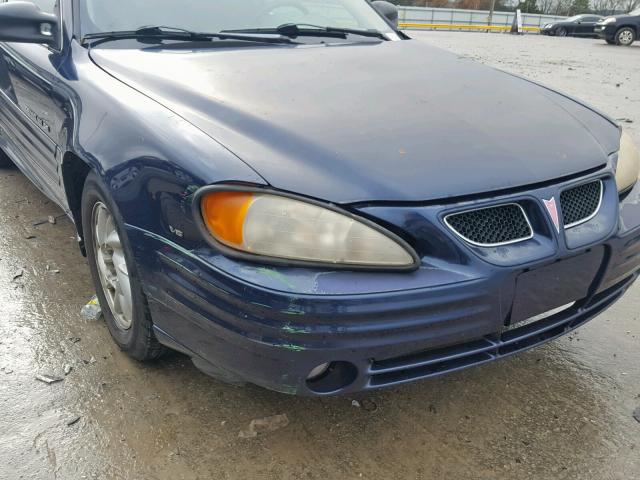 1G2NF12E31M568101 - 2001 PONTIAC GRAND AM S BLUE photo 9