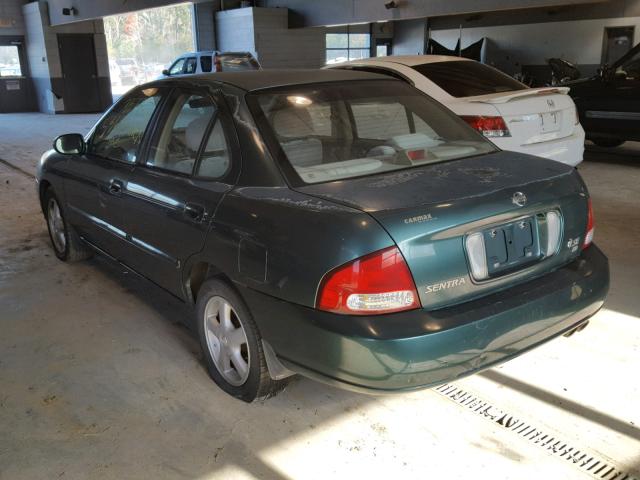 3N1BB51D3YL101147 - 2000 NISSAN SENTRA SE GREEN photo 3