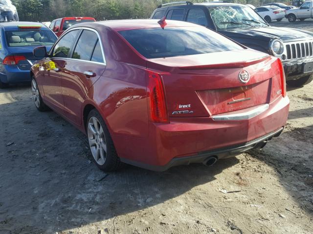 1G6AG5RX3D0148729 - 2013 CADILLAC ATS RED photo 3