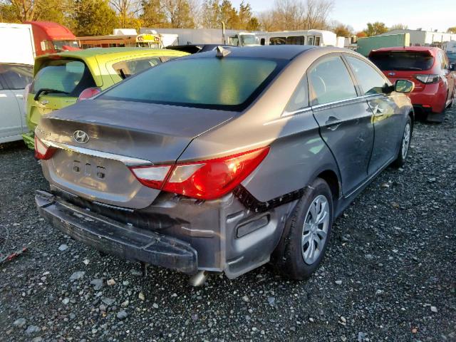 5NPEB4AC1BH034860 - 2011 HYUNDAI SONATA GLS GRAY photo 4