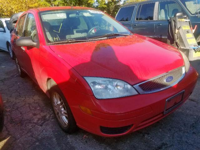 1FAHP34NX7W113344 - 2007 FORD FOCUS ZX4 RED photo 1