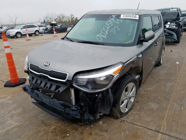 KNDJN2A23E7107611 - 2014 KIA SOUL GRAY photo 2