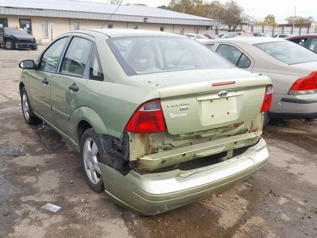 1FAHP34N47W191067 - 2007 FORD FOCUS ZX4 GREEN photo 3