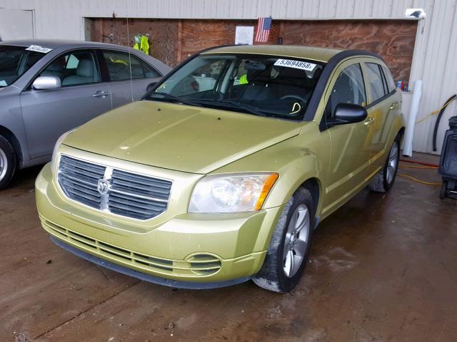 1B3CB4HA5AD538572 - 2010 DODGE CALIBER SX GREEN photo 2