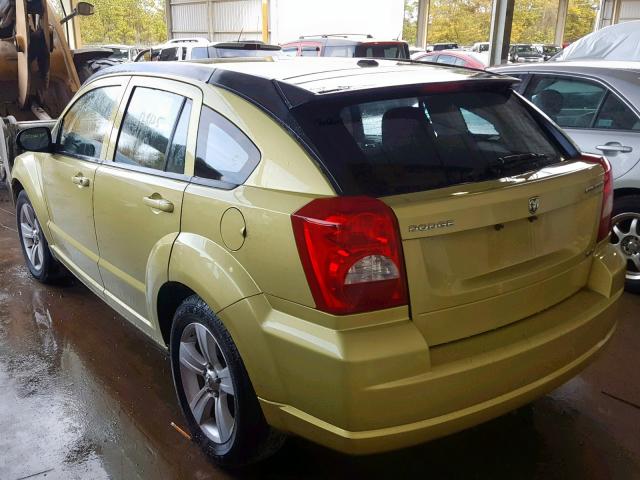 1B3CB4HA5AD538572 - 2010 DODGE CALIBER SX GREEN photo 3