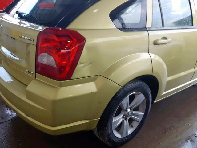 1B3CB4HA5AD538572 - 2010 DODGE CALIBER SX GREEN photo 9