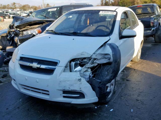 KL1TD56668B181459 - 2008 CHEVROLET AVEO BASE Ақ фото 2