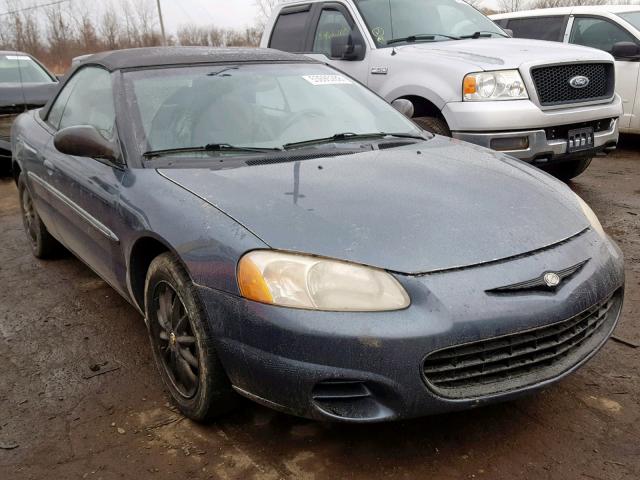 1C3EL45R52N347006 - 2002 CHRYSLER SEBRING LX BLUE photo 1