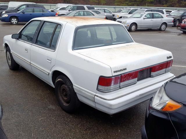 3P3AA46K6RT269458 - 1994 PLYMOUTH ACCLAIM WHITE photo 3