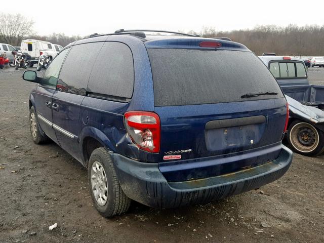 1C4GJ25381B276068 - 2001 CHRYSLER VOYAGER BLUE photo 3