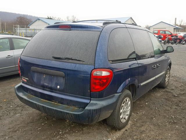 1C4GJ25381B276068 - 2001 CHRYSLER VOYAGER BLUE photo 4