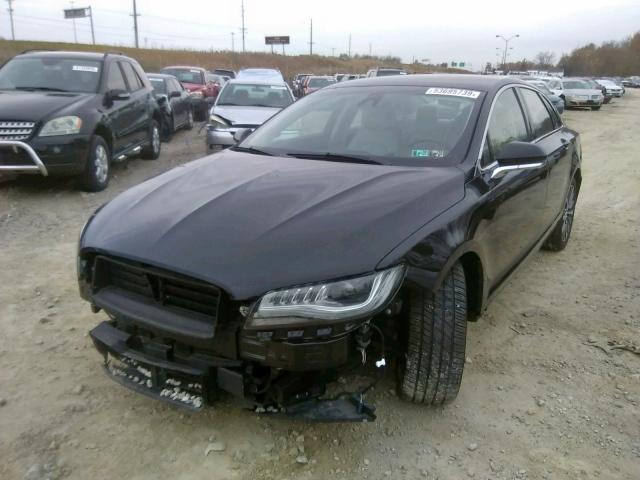 3LN6L5LUXHR654119 - 2017 LINCOLN MKZ HYBRID BLACK photo 2