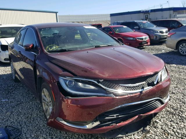 1C3CCCAB4FN611591 - 2015 CHRYSLER 200 LIMITE MAROON photo 1