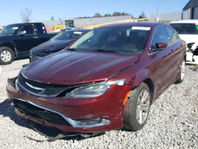 1C3CCCAB4FN611591 - 2015 CHRYSLER 200 LIMITE MAROON photo 2