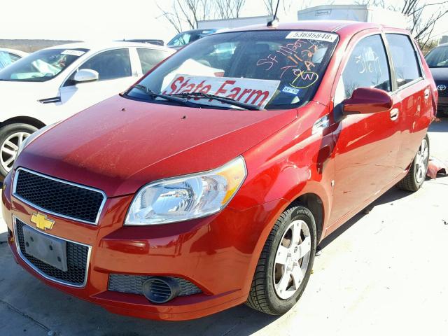KL1TD66EX9B648347 - 2009 CHEVROLET AVEO LS BURGUNDY photo 2