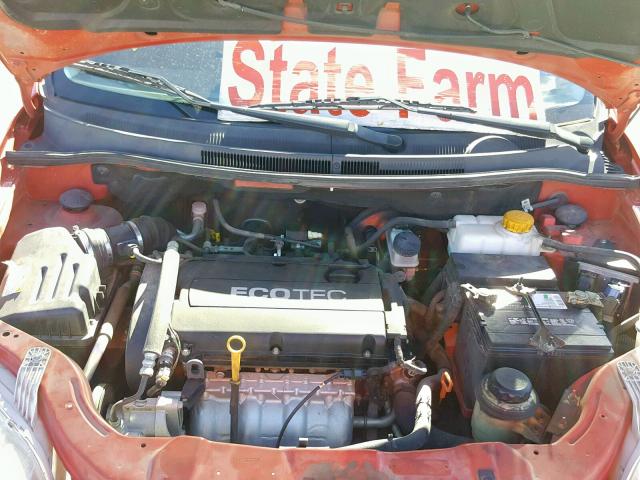 KL1TD66EX9B648347 - 2009 CHEVROLET AVEO LS BURGUNDY photo 7