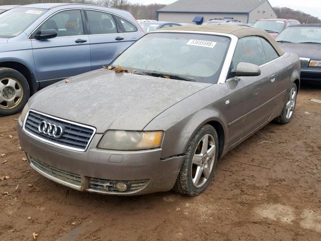 WAUAC48H44K003536 - 2004 AUDI A4 1.8 CAB BROWN photo 2