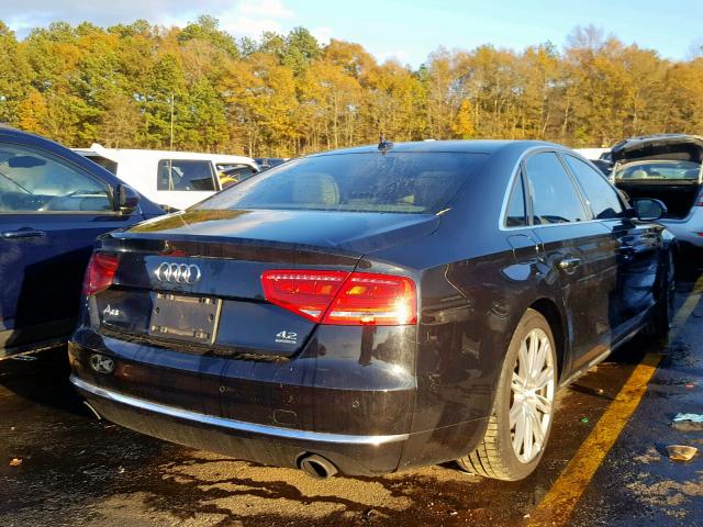 WAUAVAFD8BN022322 - 2011 AUDI A8 QUATTRO BLACK photo 4