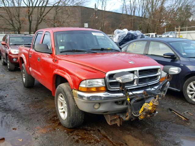 1D7HG48N54S706788 - 2004 DODGE DAKOTA QUA RED photo 1