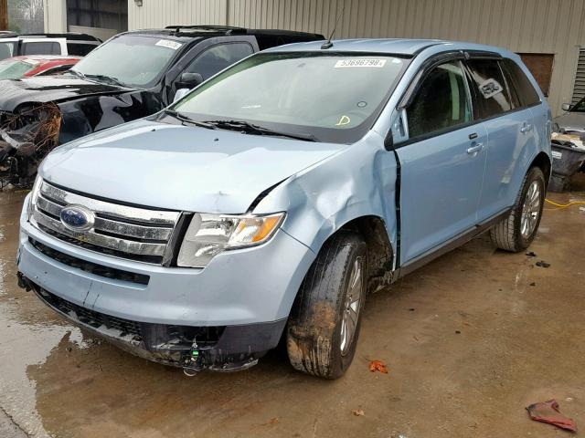 2FMDK48C58BA31042 - 2008 FORD EDGE SEL BLUE photo 2