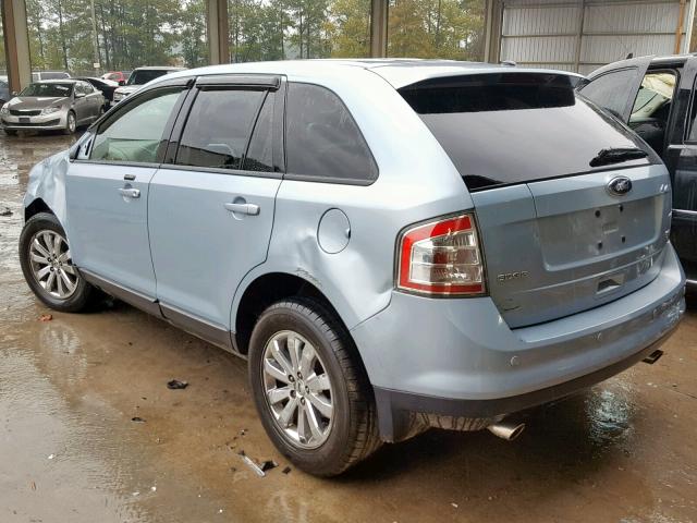 2FMDK48C58BA31042 - 2008 FORD EDGE SEL BLUE photo 3