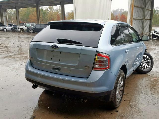 2FMDK48C58BA31042 - 2008 FORD EDGE SEL BLUE photo 4