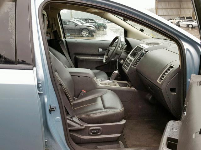 2FMDK48C58BA31042 - 2008 FORD EDGE SEL BLUE photo 5