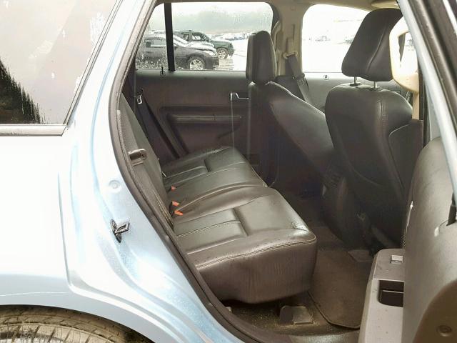 2FMDK48C58BA31042 - 2008 FORD EDGE SEL BLUE photo 6