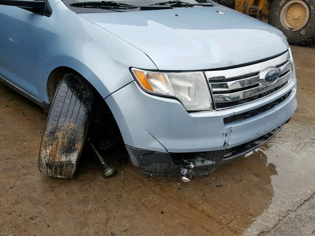 2FMDK48C58BA31042 - 2008 FORD EDGE SEL BLUE photo 9