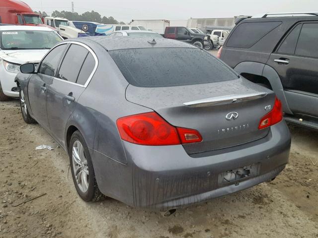 JN1CV6AP9AM403985 - 2010 INFINITI G37 BASE CHARCOAL photo 3