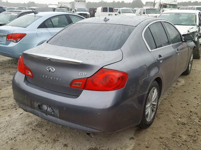 JN1CV6AP9AM403985 - 2010 INFINITI G37 BASE CHARCOAL photo 4