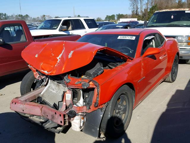 2G1FA1E34D9195525 - 2013 CHEVROLET CAMARO LS ORANGE photo 2