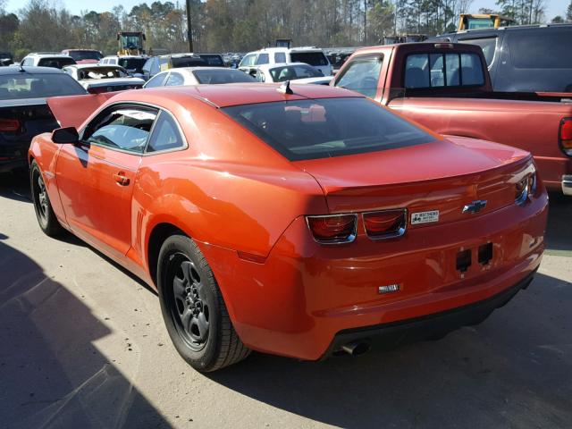 2G1FA1E34D9195525 - 2013 CHEVROLET CAMARO LS ORANGE photo 3