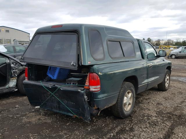 1B7FL26XXYS709763 - 2000 DODGE DAKOTA GREEN photo 4