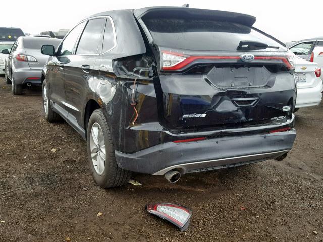 2FMPK3J91HBB31449 - 2017 FORD EDGE SEL BLACK photo 3