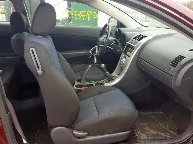 JTKDE177470162907 - 2007 TOYOTA SCION TC მუქწითელი ფოტო 5
