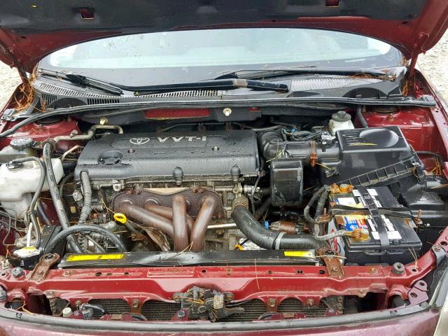 JTKDE177470162907 - 2007 TOYOTA SCION TC მუქწითელი ფოტო 7