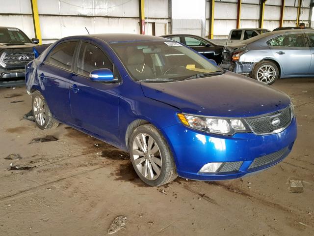 KNAFW4A38A5232209 - 2010 KIA FORTE SX BLUE photo 1