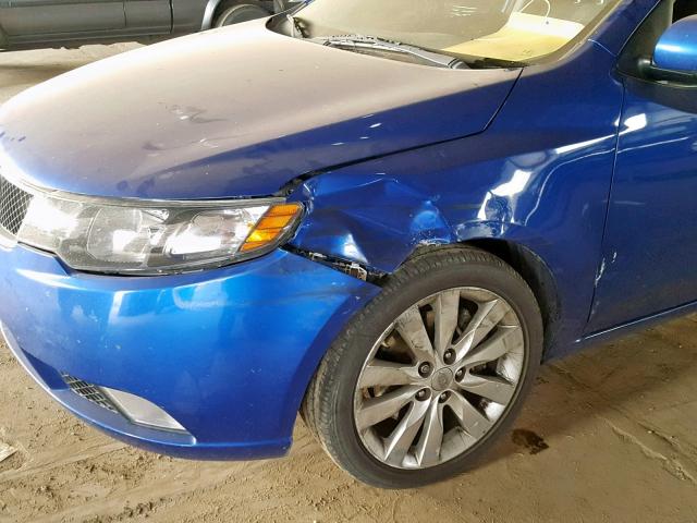 KNAFW4A38A5232209 - 2010 KIA FORTE SX BLUE photo 9