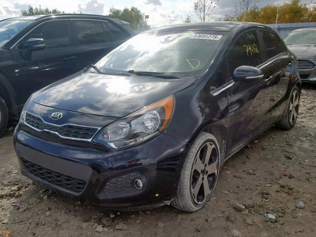 KNADN5A32D6791026 - 2013 KIA RIO EX BLACK photo 2