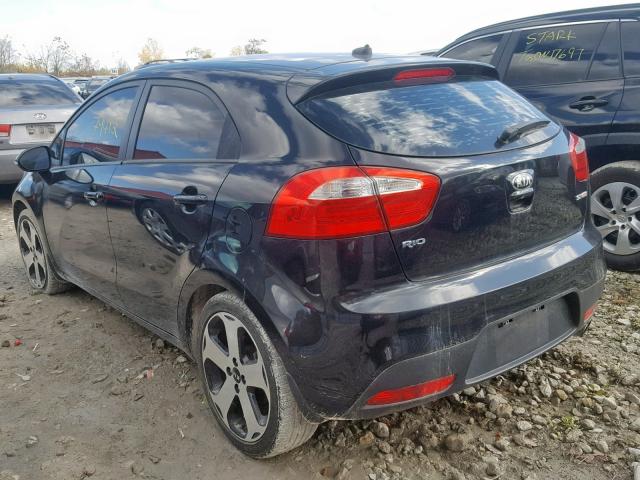 KNADN5A32D6791026 - 2013 KIA RIO EX BLACK photo 3