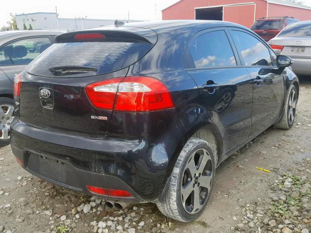 KNADN5A32D6791026 - 2013 KIA RIO EX BLACK photo 4