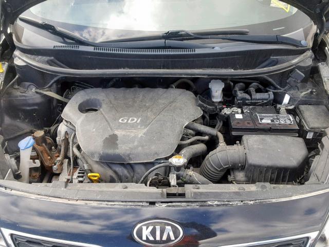 KNADN5A32D6791026 - 2013 KIA RIO EX BLACK photo 7