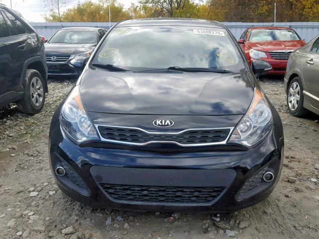 KNADN5A32D6791026 - 2013 KIA RIO EX BLACK photo 9