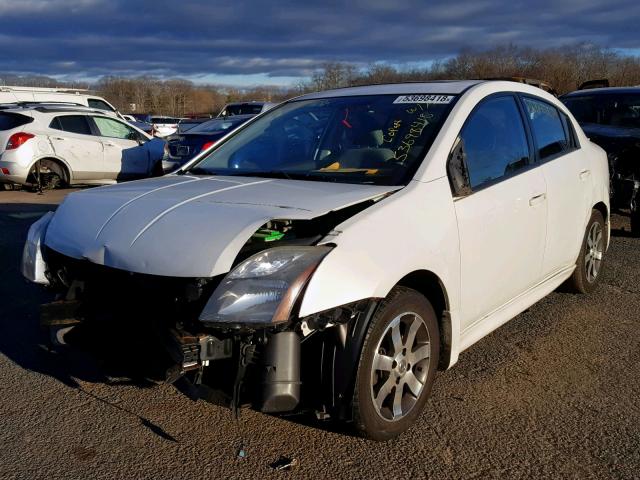 3N1AB6AP1CL621772 - 2012 NISSAN SENTRA 2.0 WHITE photo 2