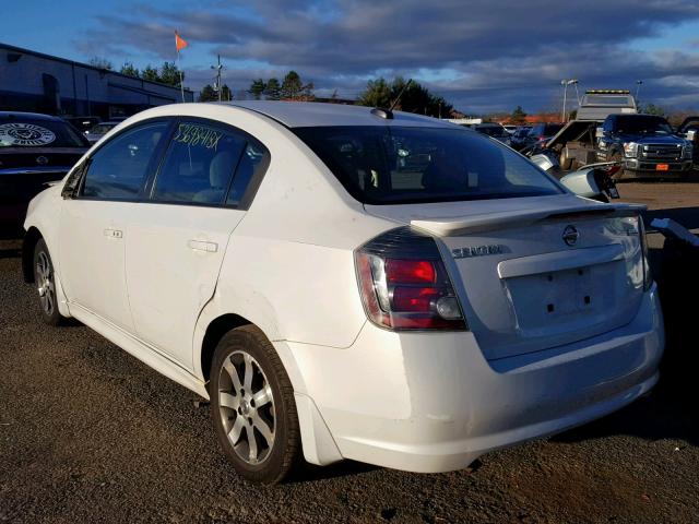 3N1AB6AP1CL621772 - 2012 NISSAN SENTRA 2.0 WHITE photo 3